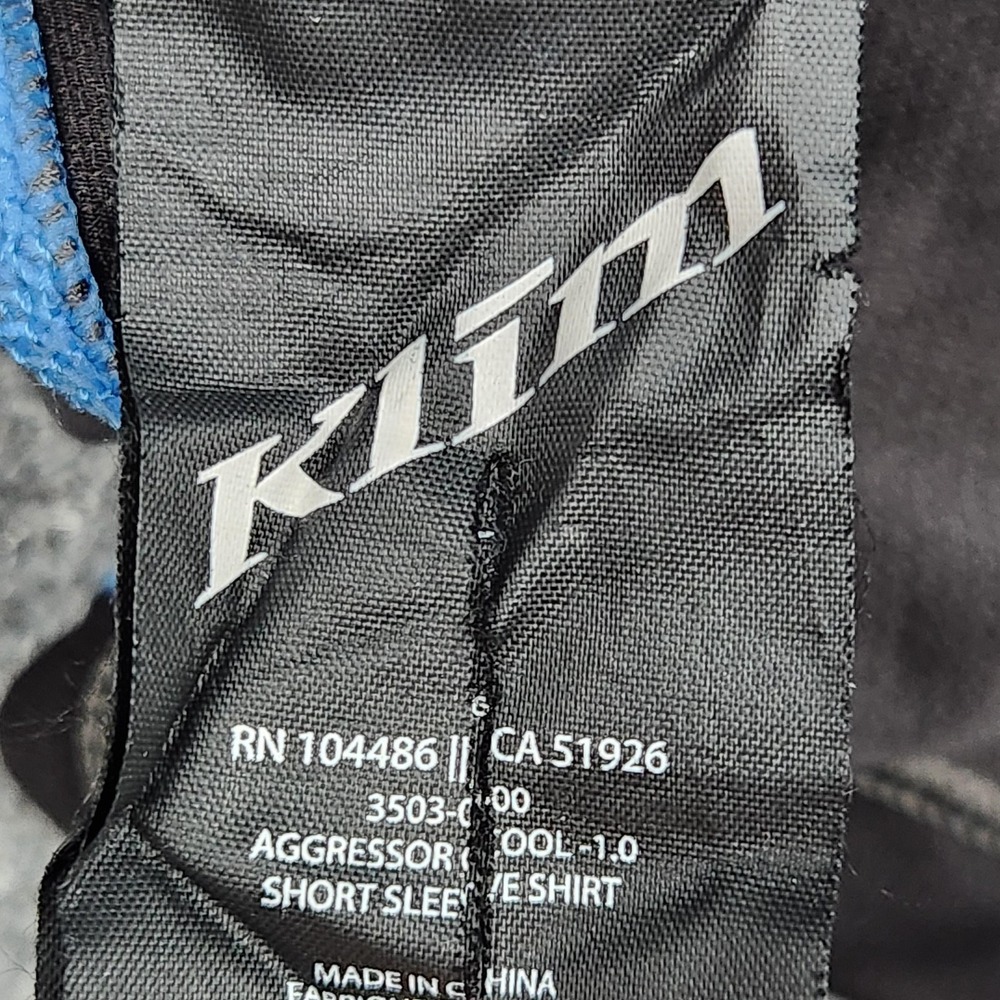 Klim Aggressor Cool 1.0 Shirt Mens Large Gray Camo Short Sleeve Base Layer - Picture 3 of 8